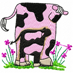Cows Embroidery Design 8 Cows Embroidery Design 8